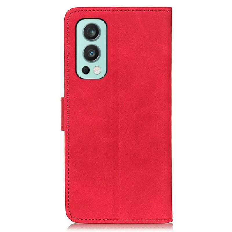 Folio-hoesje voor OnePlus Nord 2 5G Mat Vintage Leereffect Khazneh