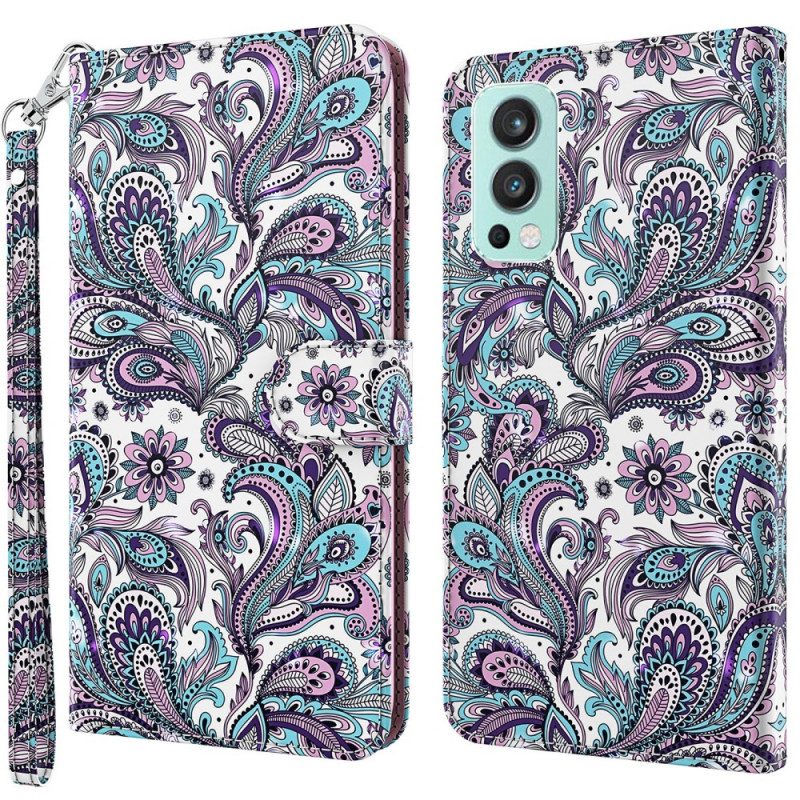 Folio-hoesje voor OnePlus Nord 2 5G Paisley