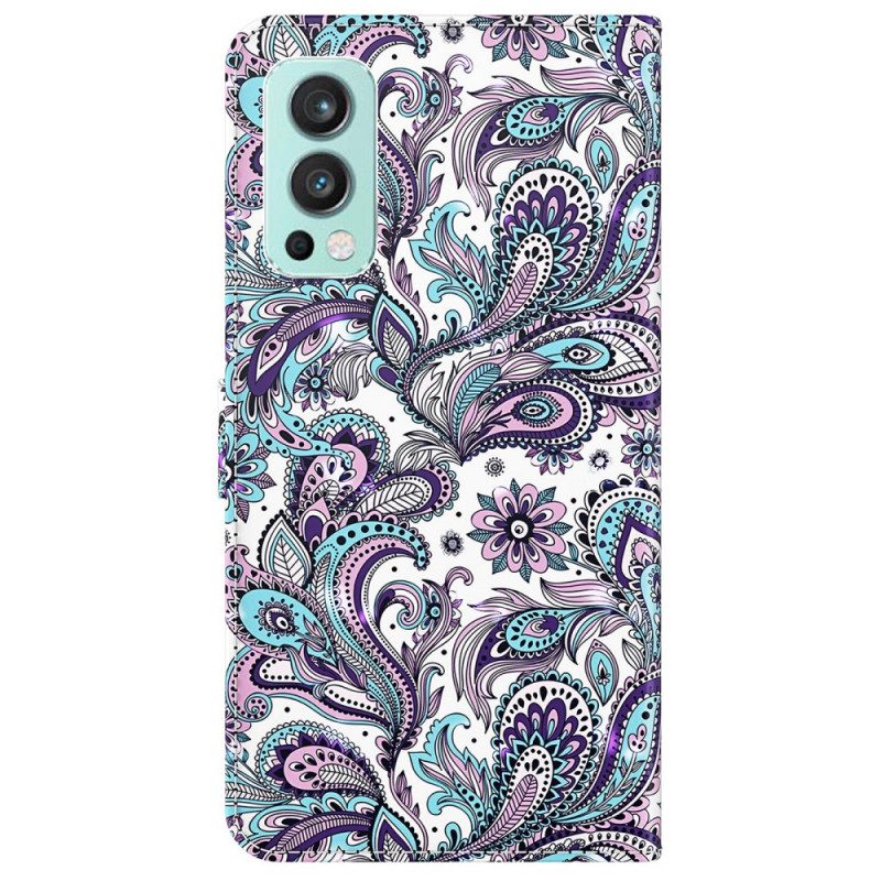 Folio-hoesje voor OnePlus Nord 2 5G Paisley