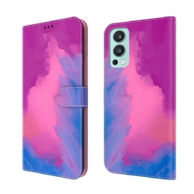 Folio-hoesje voor OnePlus Nord 2 5G Waterverf