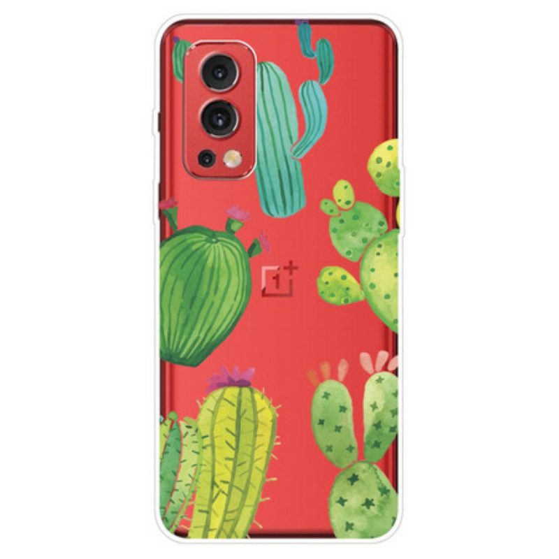 Hoesje voor OnePlus Nord 2 5G Aquarel Cactussen