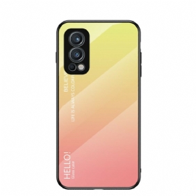 Hoesje voor OnePlus Nord 2 5G Gehard Glas Hallo