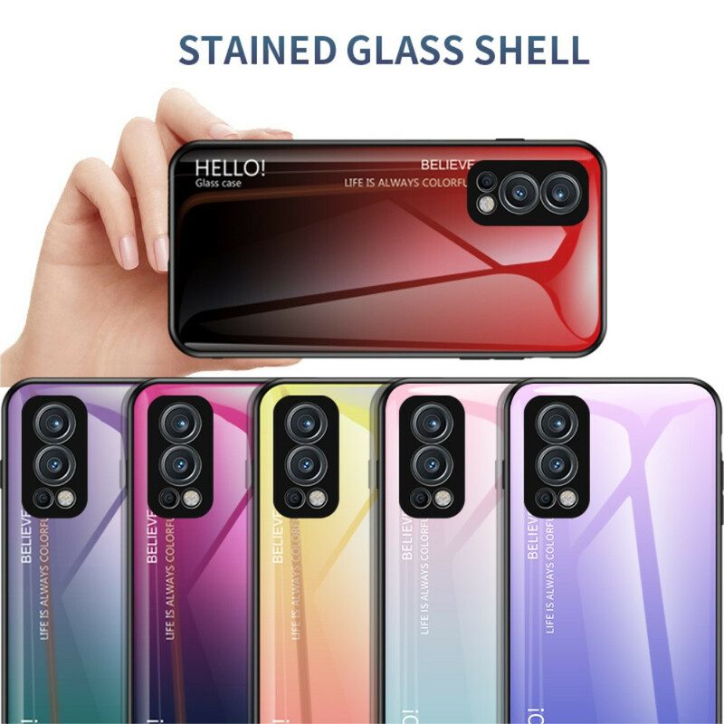 Hoesje voor OnePlus Nord 2 5G Gehard Glas Hallo