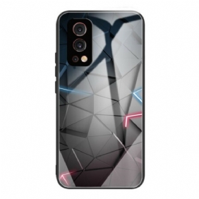 Hoesje voor OnePlus Nord 2 5G Geometrie Van Gehard Glas