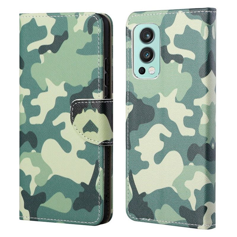 Leren Hoesje voor OnePlus Nord 2 5G Camouflage