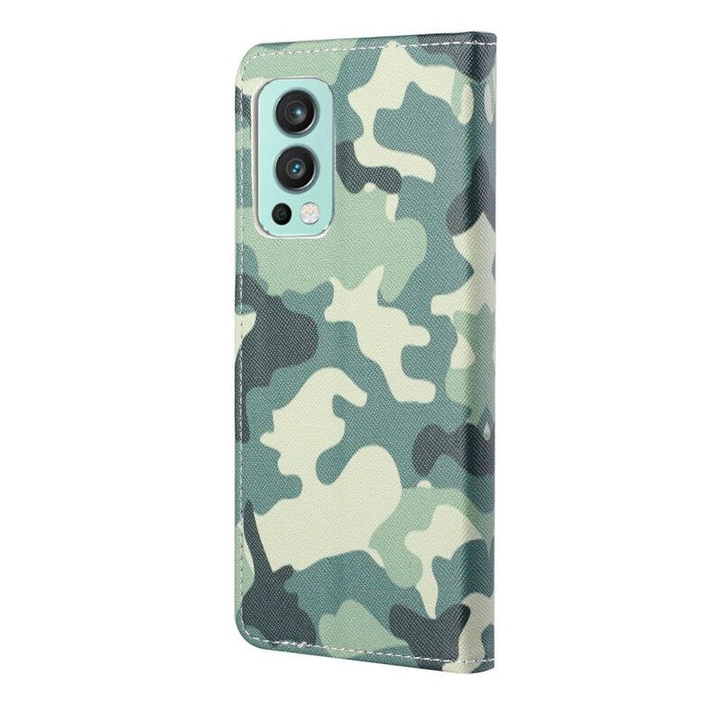 Leren Hoesje voor OnePlus Nord 2 5G Camouflage