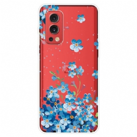 Telefoonhoesje voor OnePlus Nord 2 5G Blauwe Bloemen