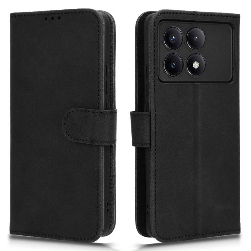 Flip Case Leren Poco X6 Pro 5g Suède-effect