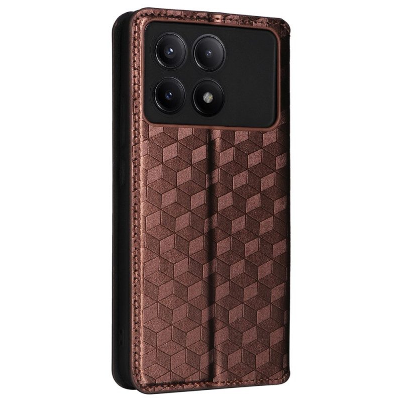 Folio-hoesje Poco X6 Pro 5g 3d Diamanten Bescherming Hoesje