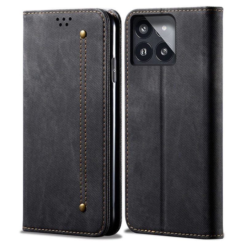 Folio-hoesje Poco X6 Pro 5g Jeansstof