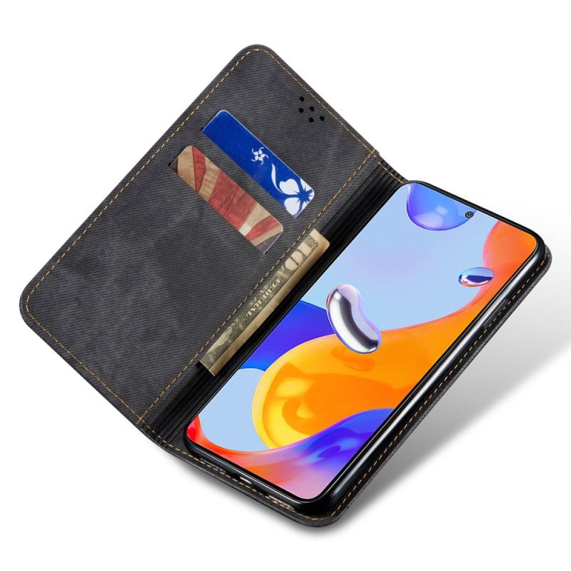 Folio-hoesje Poco X6 Pro 5g Jeansstof