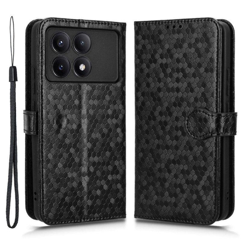 Folio-hoesje Poco X6 Pro 5g Telefoonhoesje Strappunten