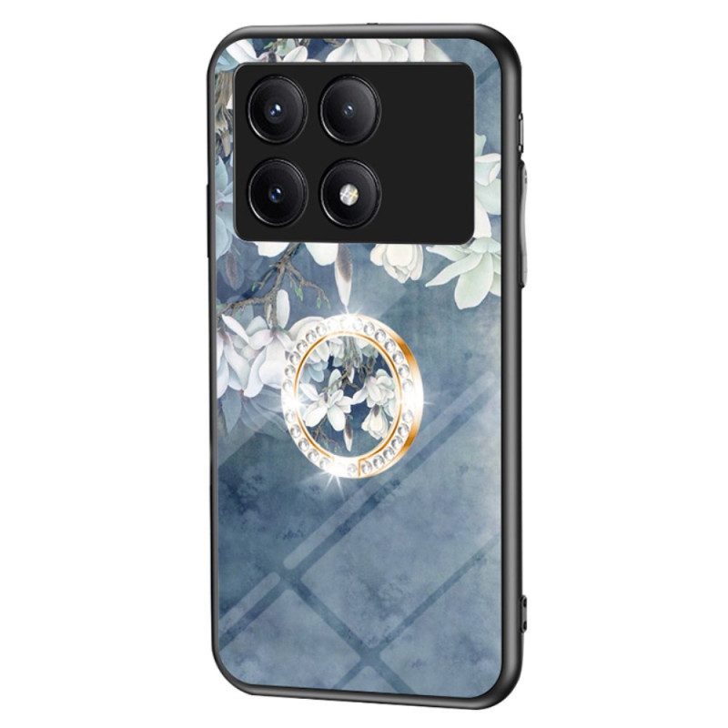 Hoesje Poco X6 Pro 5g Bloemenringhouder Van Gehard Glas Bescherming Hoesje