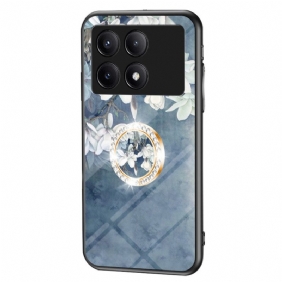 Hoesje Poco X6 Pro 5g Bloemenringhouder Van Gehard Glas Bescherming Hoesje