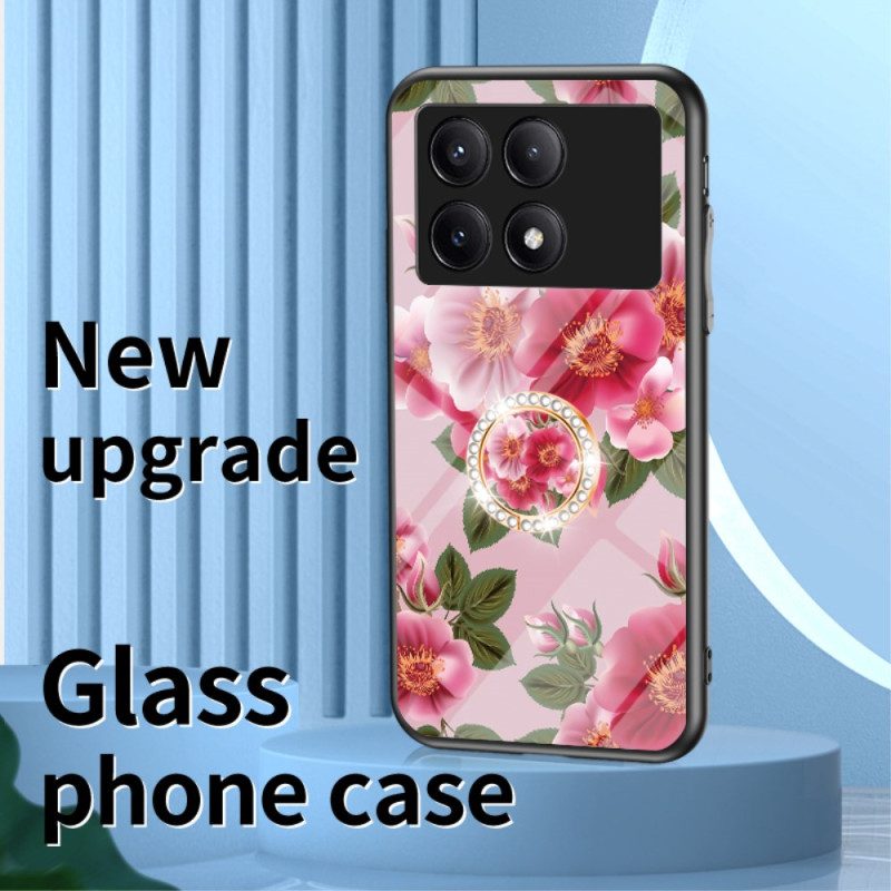 Hoesje Poco X6 Pro 5g Bloemenringhouder Van Gehard Glas Bescherming Hoesje