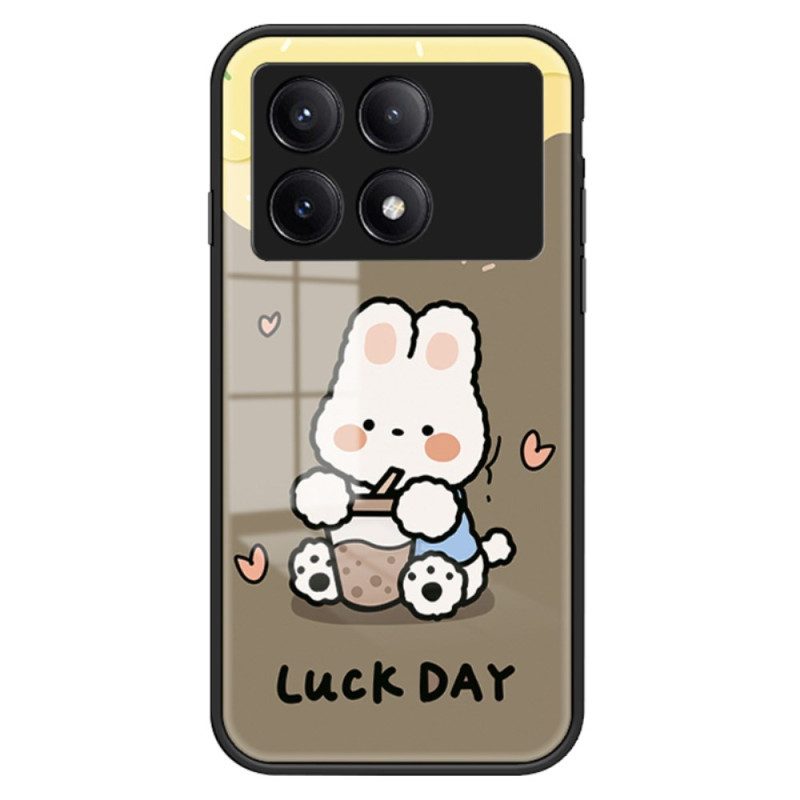 Hoesje Poco X6 Pro 5g Gehard Glas Met Cartoonpatroon Bescherming Hoesje