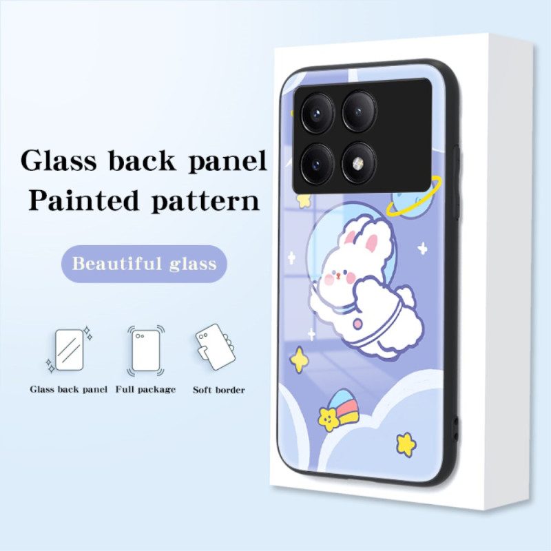 Hoesje Poco X6 Pro 5g Gehard Glas Met Cartoonpatroon Bescherming Hoesje