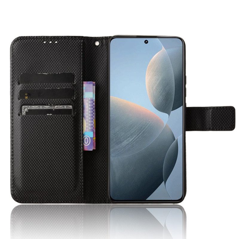 Leren Hoesje Voor Poco X6 Pro 5g Gestippelde Band