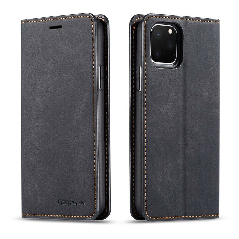 Bescherming Hoesje voor iPhone 11 Pro Folio-hoesje Forwenw Ledereffect