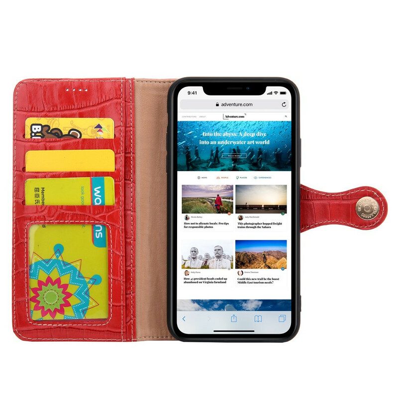 Flip Case voor iPhone 11 Pro Knappe Krokodil