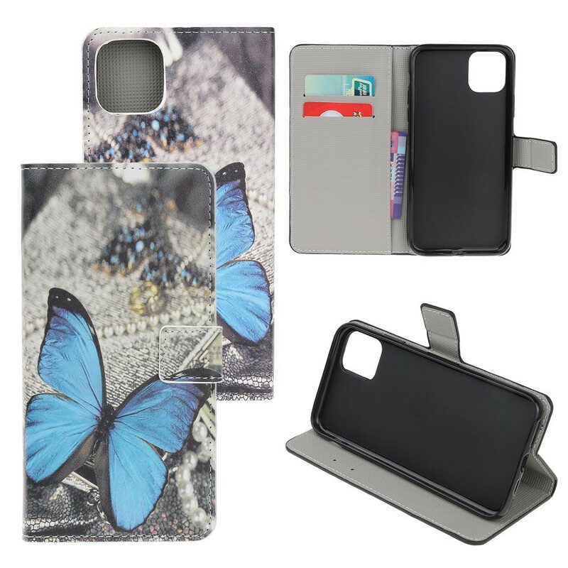 Flip Case voor iPhone 11 Pro Krankzinnige Vlinders