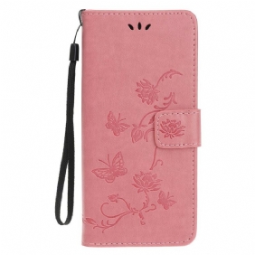 Folio-hoesje voor iPhone 11 Pro Met Ketting Strakke Bloemen