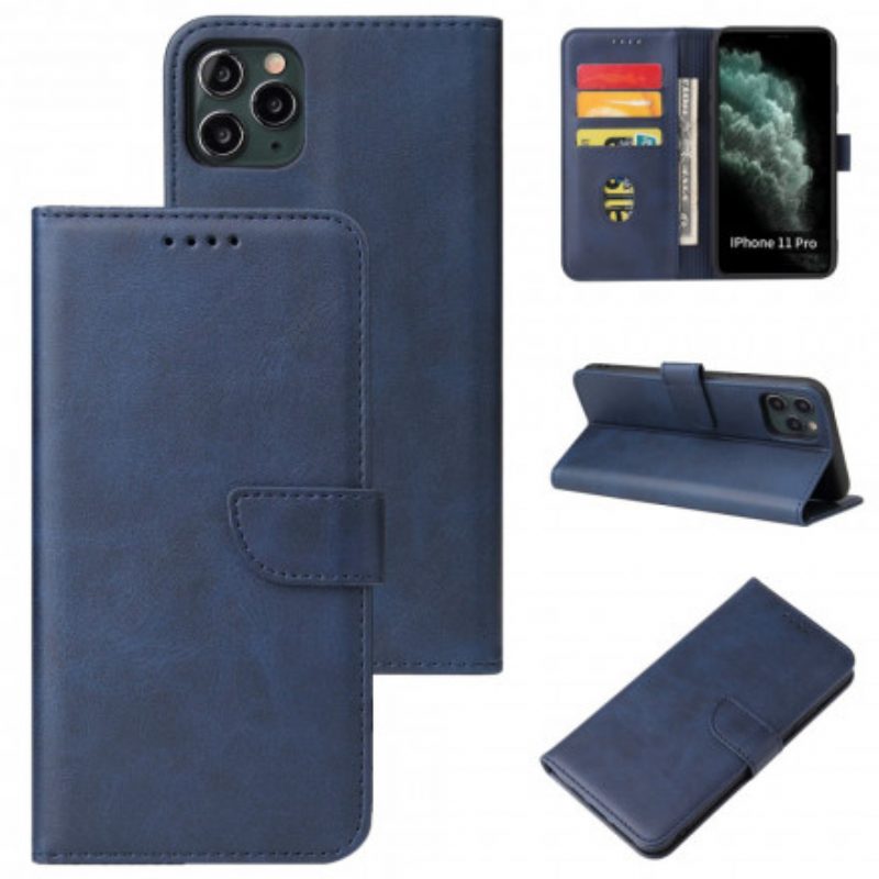 Folio-hoesje voor iPhone 11 Pro Vintage Lederen Stijl