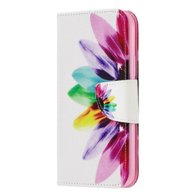 Folio-hoesje voor iPhone 11 Pro Waterverf Bloem