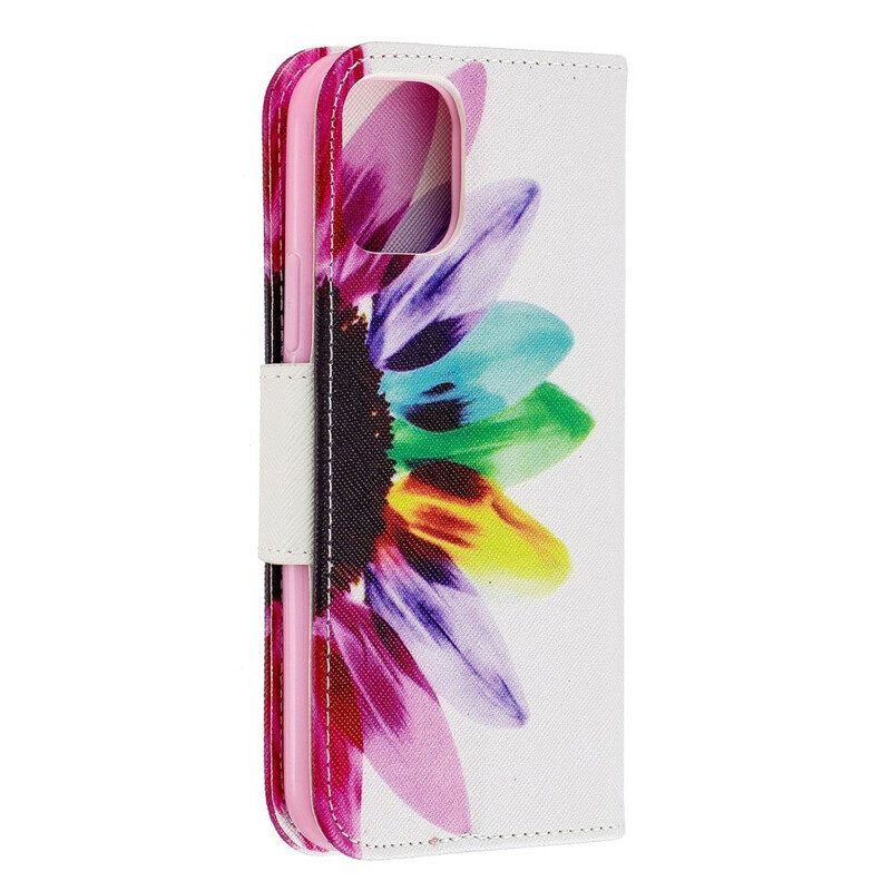 Folio-hoesje voor iPhone 11 Pro Waterverf Bloem