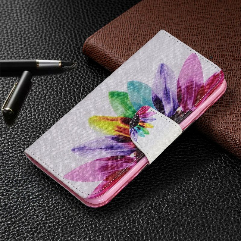 Folio-hoesje voor iPhone 11 Pro Waterverf Bloem