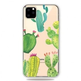 Hoesje voor iPhone 11 Pro Aquarel Cactussen