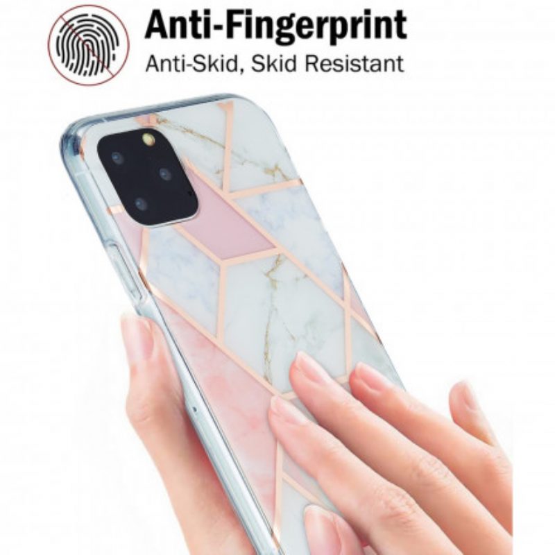 Hoesje voor iPhone 11 Pro Flitsend Geometrisch Marmer