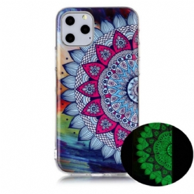 Hoesje voor iPhone 11 Pro Fluorescerende Kleurrijke Mandala