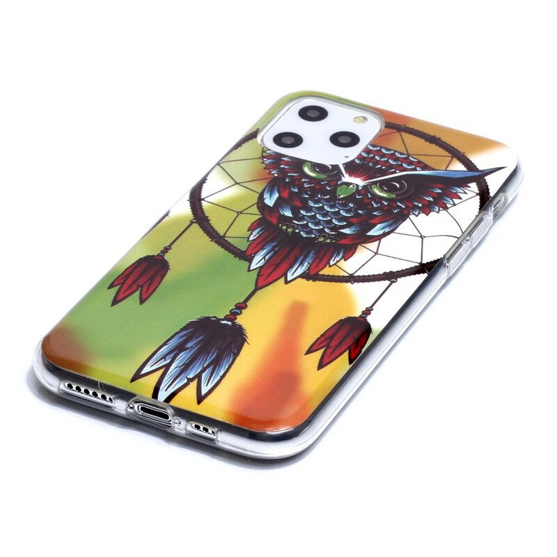 Hoesje voor iPhone 11 Pro Fluorescerende Uil Dromenvanger