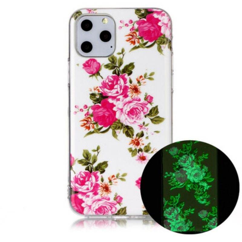 Hoesje voor iPhone 11 Pro Fluorescerende Vrijheidsbloemen