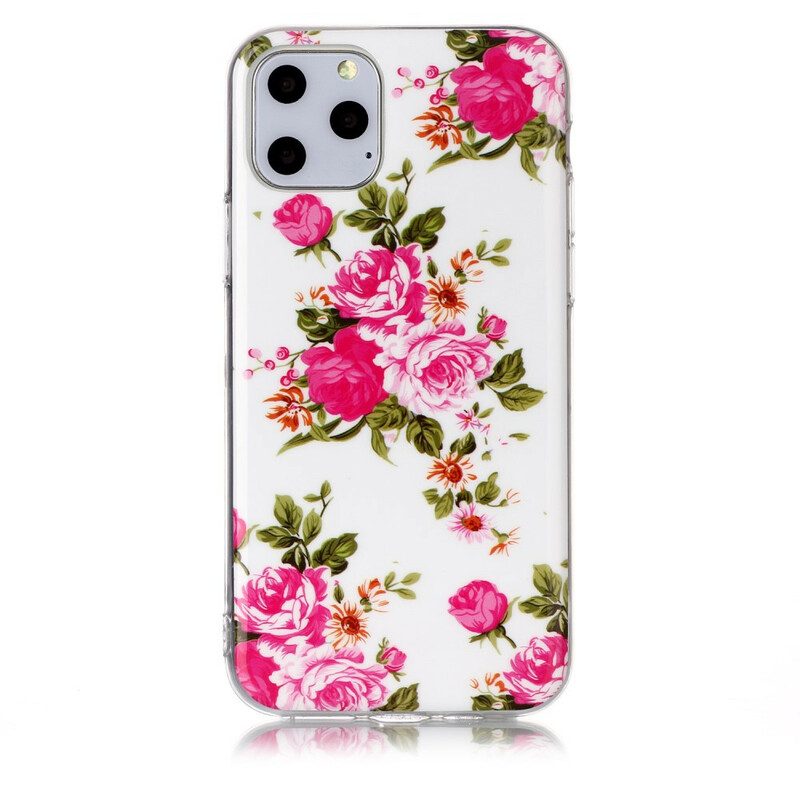 Hoesje voor iPhone 11 Pro Fluorescerende Vrijheidsbloemen