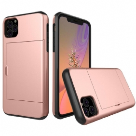 Hoesje voor iPhone 11 Pro Stijve Flitsende Kaarthouder