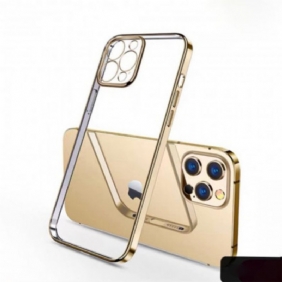 Hoesje voor iPhone 11 Pro Transparante Randen In Metalen Stijl Sulada