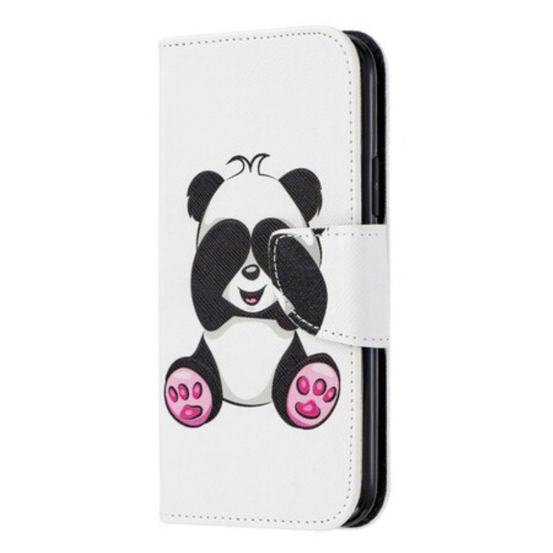 Leren Hoesje voor iPhone 11 Pro Panda-plezier