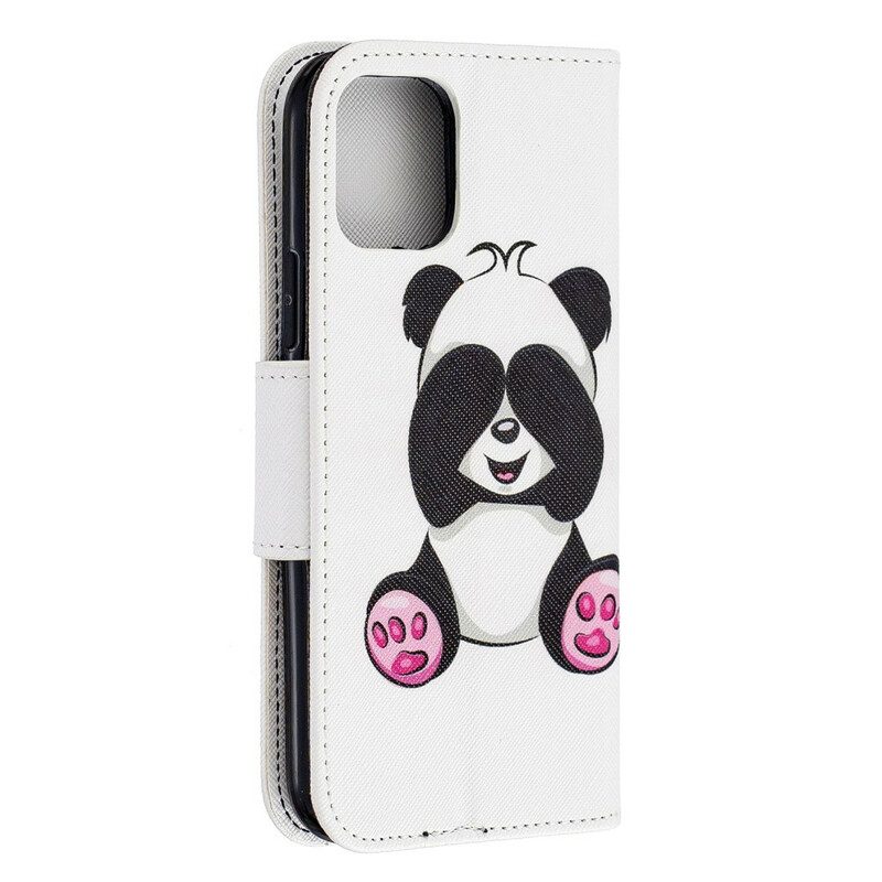 Leren Hoesje voor iPhone 11 Pro Panda-plezier