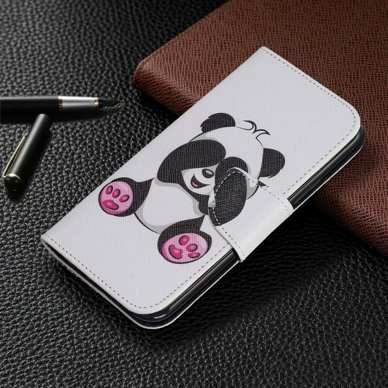 Leren Hoesje voor iPhone 11 Pro Panda-plezier