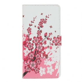 Leren Hoesje voor iPhone 11 Pro Tropische Bloemen