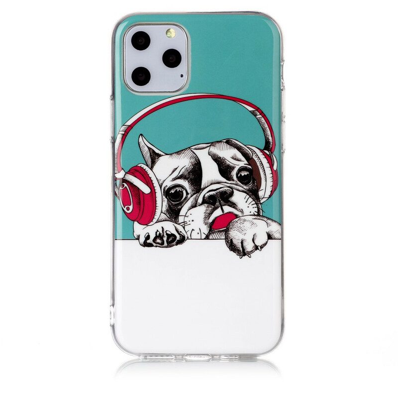 Telefoonhoesje voor iPhone 11 Pro Fluorescerende Hond