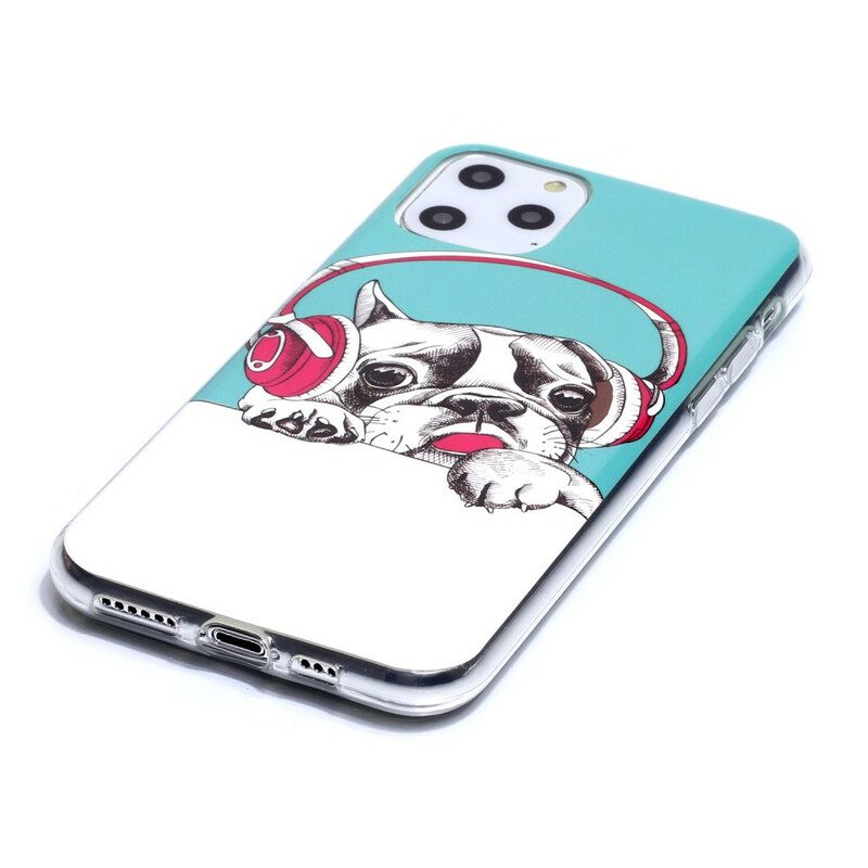 Telefoonhoesje voor iPhone 11 Pro Fluorescerende Hond