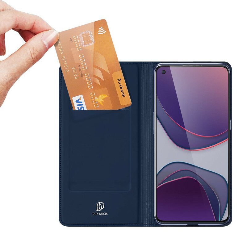 Bescherming Hoesje voor OnePlus 8T Folio-hoesje Skinpro Dux Ducis