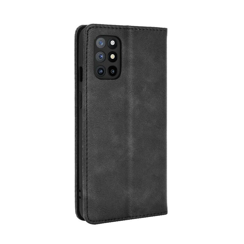 Bescherming Hoesje voor OnePlus 8T Folio-hoesje Vintage Gestileerd Leereffect