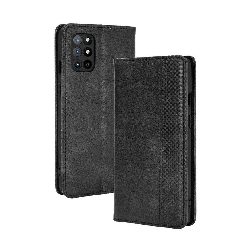 Bescherming Hoesje voor OnePlus 8T Folio-hoesje Vintage Gestileerd Leereffect