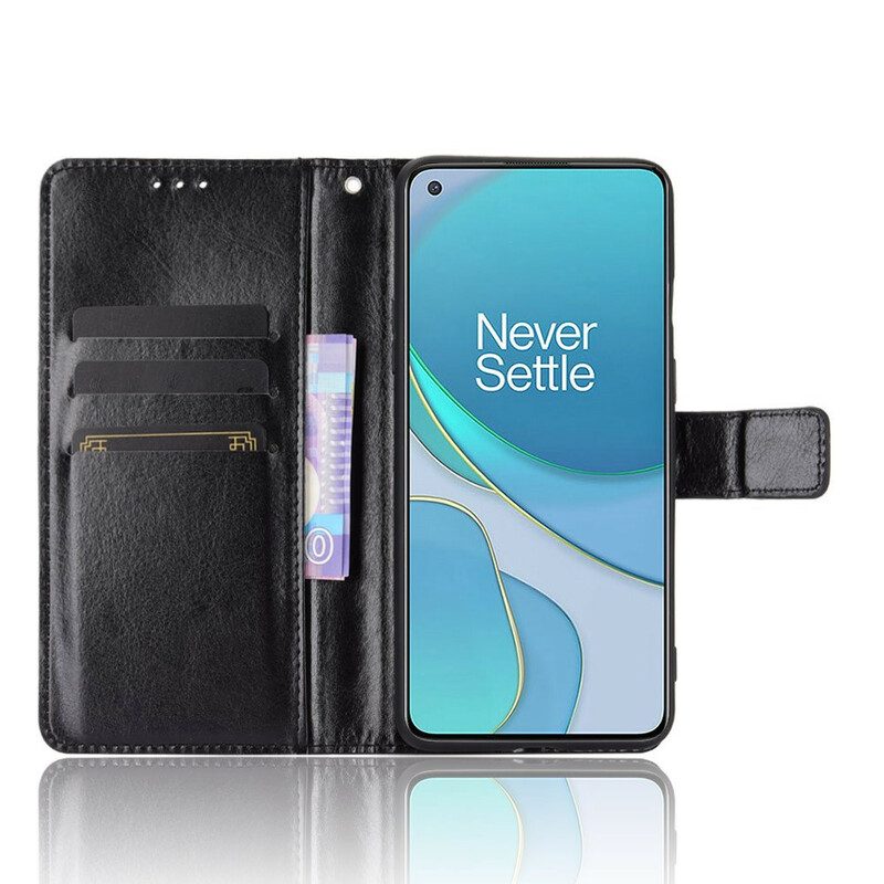 Flip Case voor OnePlus 8T Flitsend Kunstleer