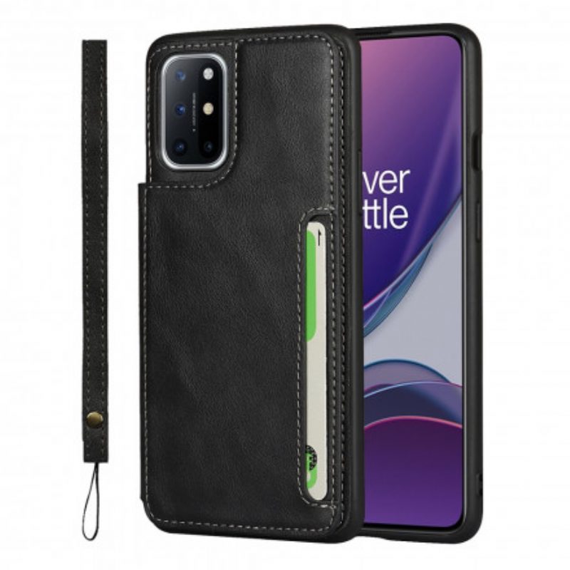 Hoesje voor OnePlus 8T Kaarthouder Stand En Lanyard