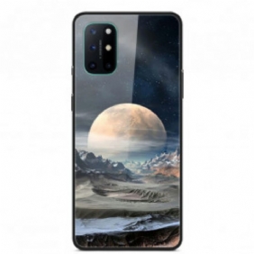 Hoesje voor OnePlus 8T Space Moon Gehard Glas